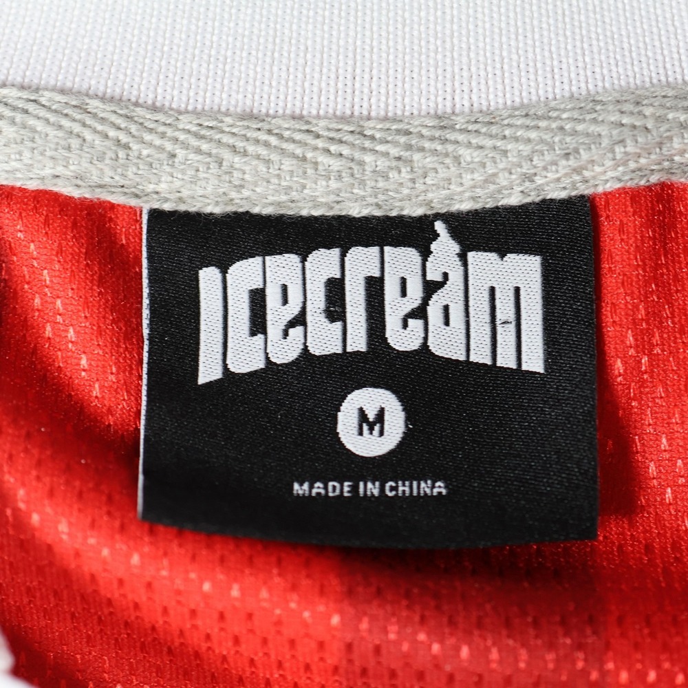 Icecream Soccer Jersey Mens Medium Red Billionaire Boys Club Striped V-Neck - Picture 8 of 10